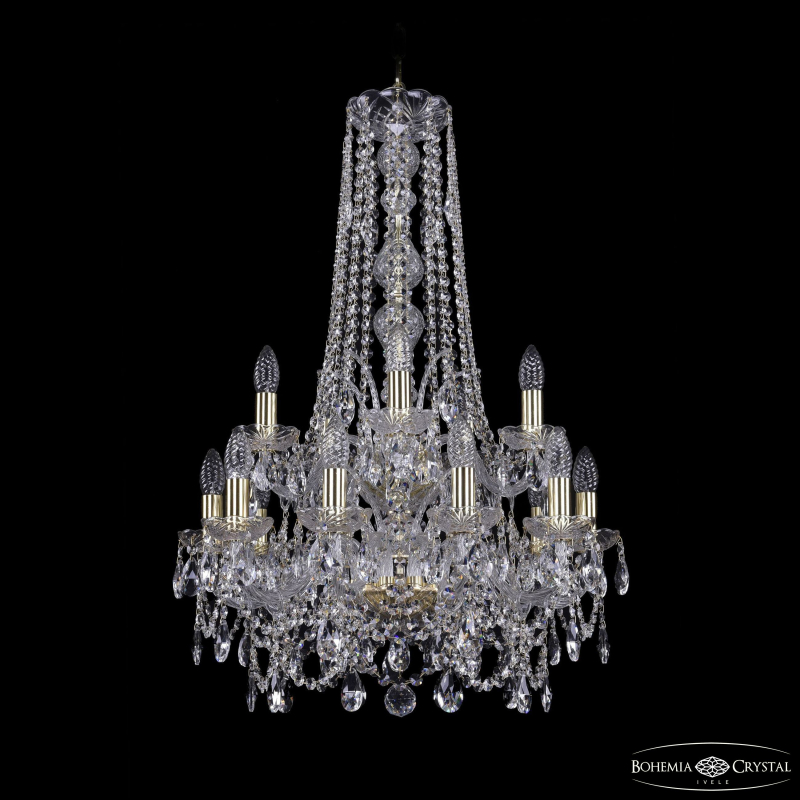 Подвесная люстра Bohemia Ivele Crystal 1411/10+5/195/h-83/2d G в Санкт-Петербурге