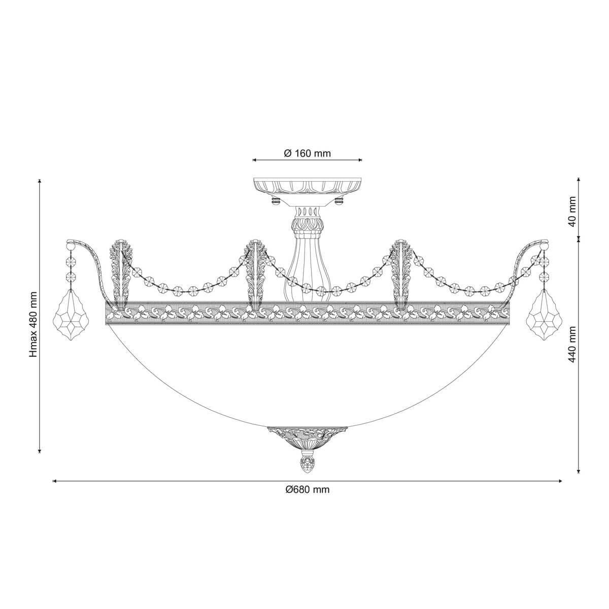 Потолочный светильник Lucia Tucci Barletta 181.8 D620 Cream White в #REGION_NAME_DECLINE_PP#