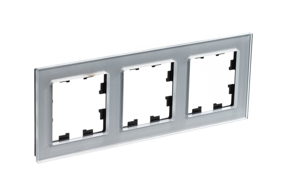Рамка 3-ая Systeme Electric AtlasDesign Nature Стекло алюминий ATN320303 в Санкт-Петербурге