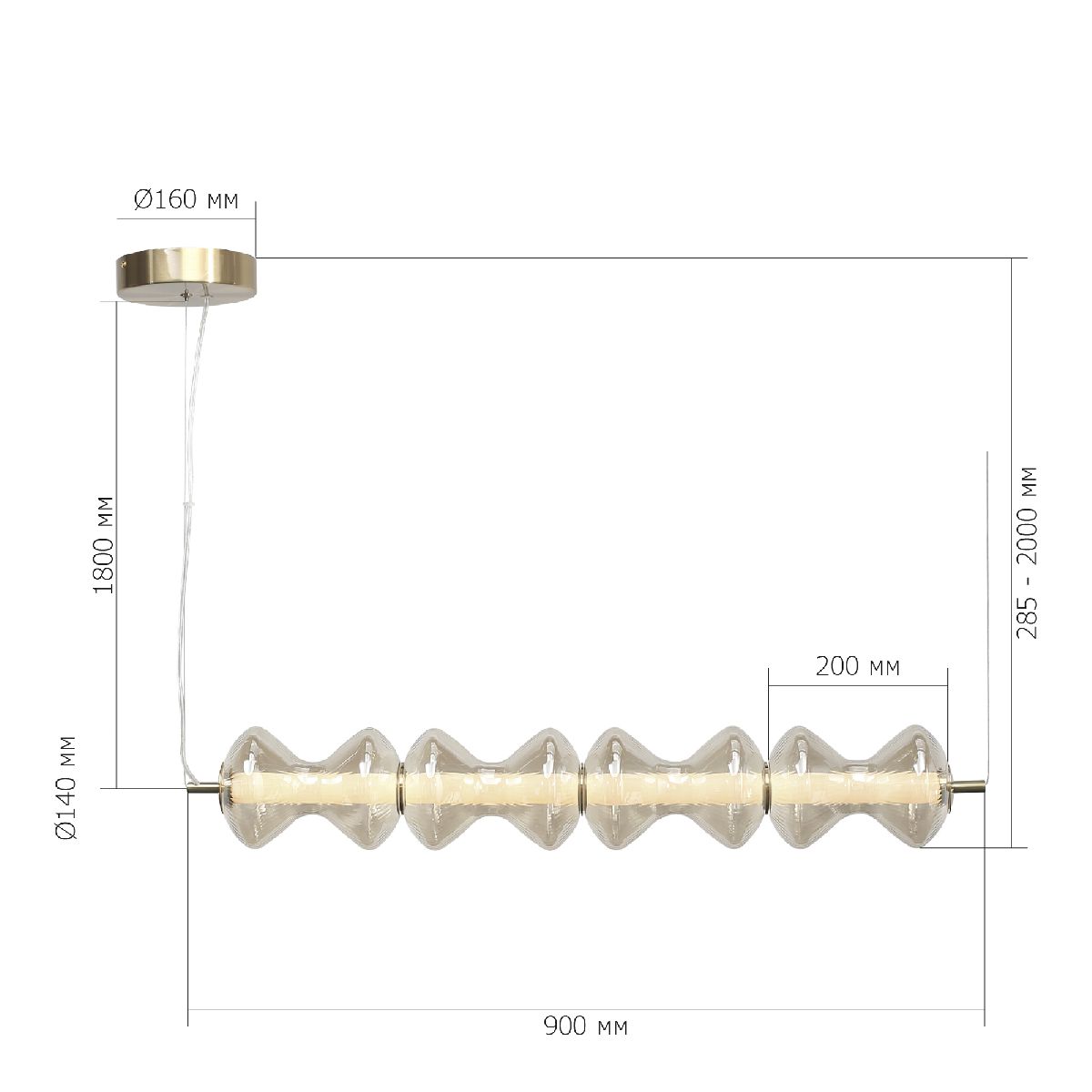 Подвесной светильник ST Luce Spine SL6136.223.01 в Санкт-Петербурге