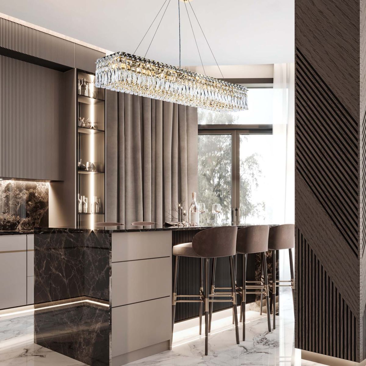 Подвесная люстра Modelux ML.7084.1200 GD в Санкт-Петербурге