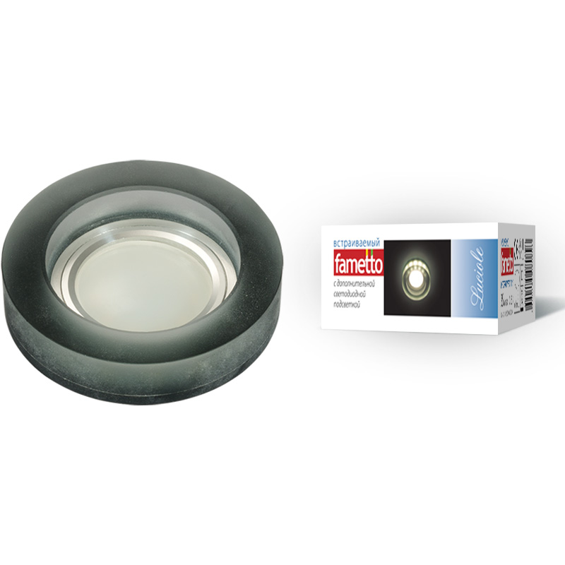 Встраиваемый светильник Fametto Luciole DLS-L110 GU5.3 CHROME/MATT BLACK UL-00000362 в Санкт-Петербурге