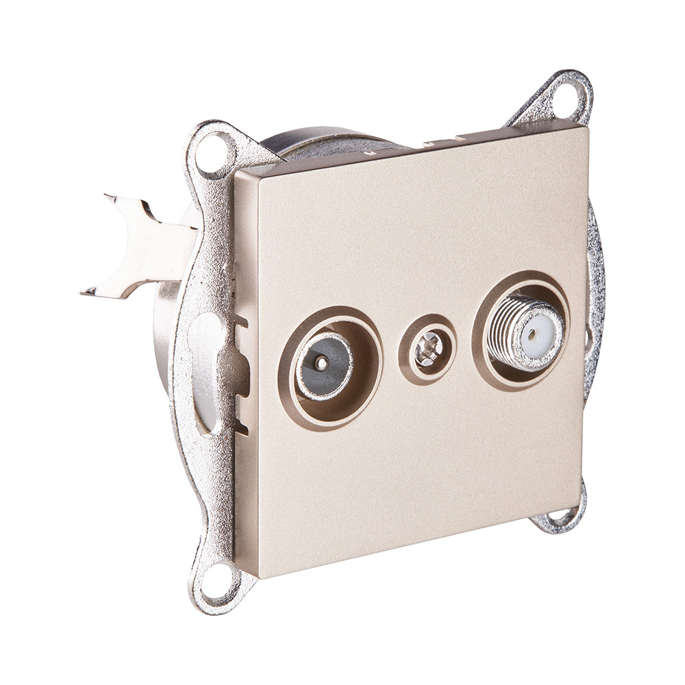 Розетка двойная TV (мама) + спутниковая SAT, золотой Kollinger REA-035GD для Aspekt, Eleganz, Reflex в #REGION_NAME_DECLINE_PP#