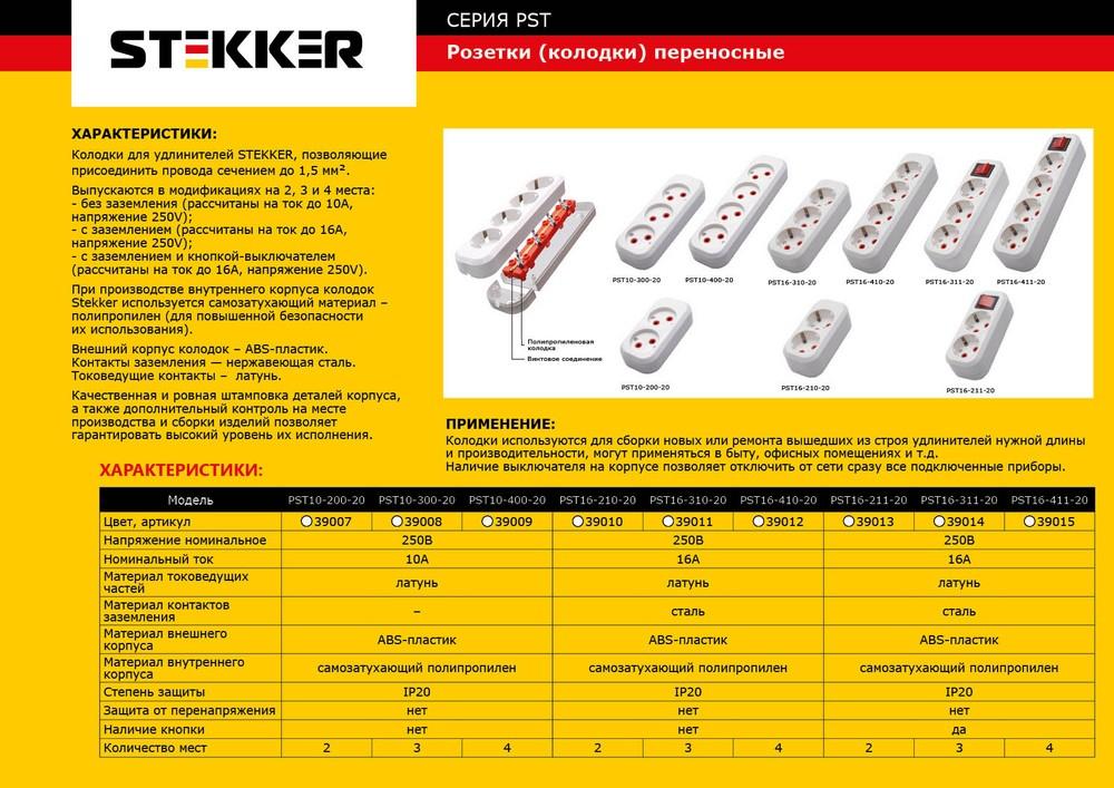 Колодка Feron Stekker 4гн б/з PST1040020 39009 в Санкт-Петербурге