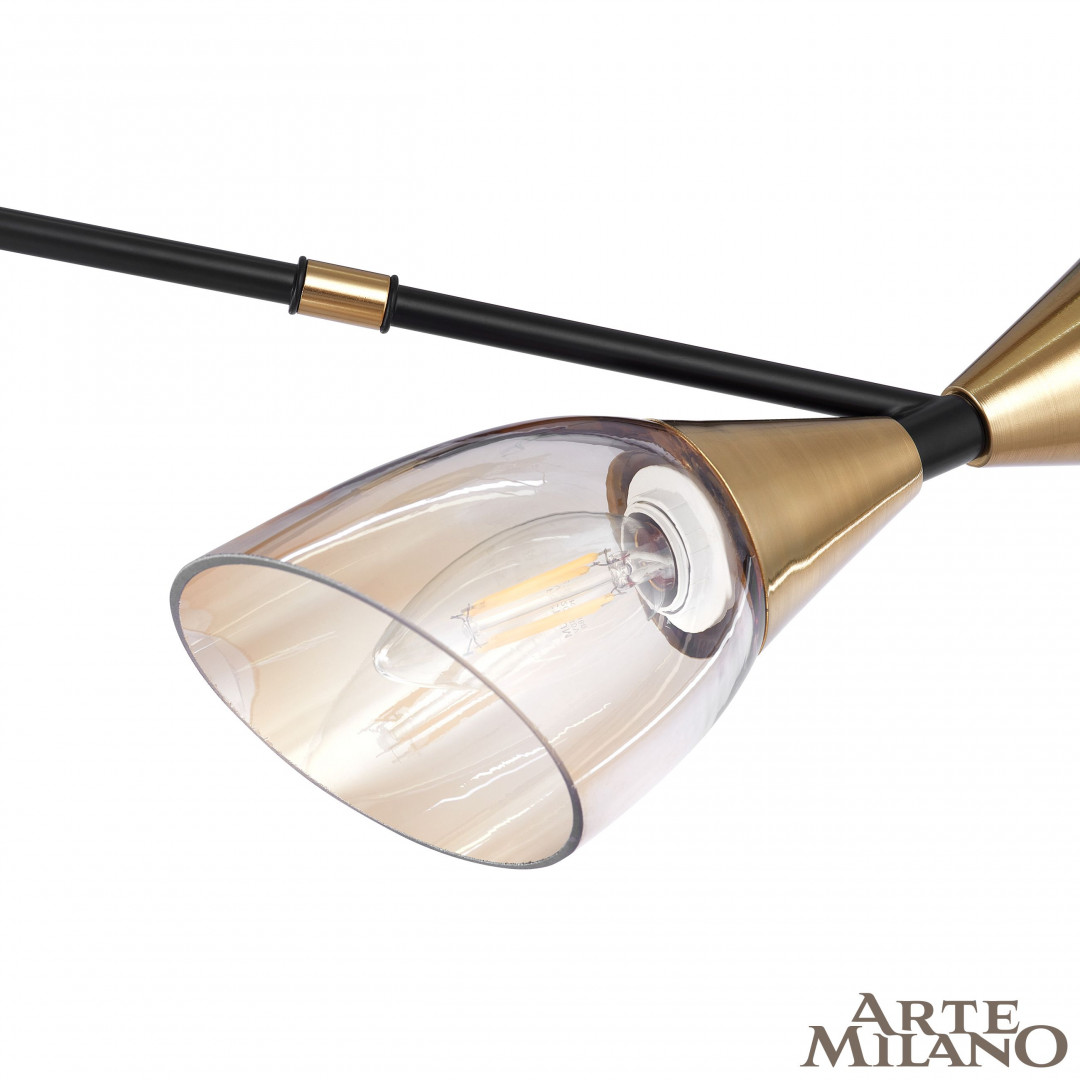 Люстра на штанге Arte Milano Neapolis 276708/8 BK/GD в #REGION_NAME_DECLINE_PP#