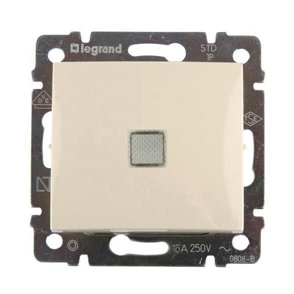 Переключатель одноклавишный на 2 направления Legrand Valena 16A 250V с подсветкой слоновая кость 774103 в Санкт-Петербурге