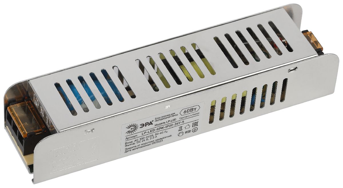 Блок питания Эра 60Вт DC24В 2.5A IP20 LP-LED-60W-IP20-24V-S Б0061129 в Санкт-Петербурге