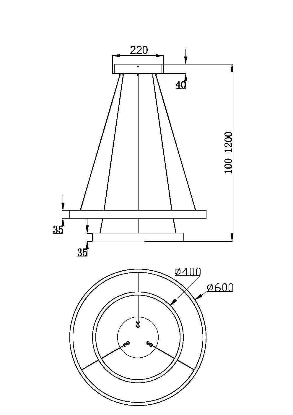 Подвесной светильник Maytoni Rim MOD058PL-L55BS3K в Санкт-Петербурге