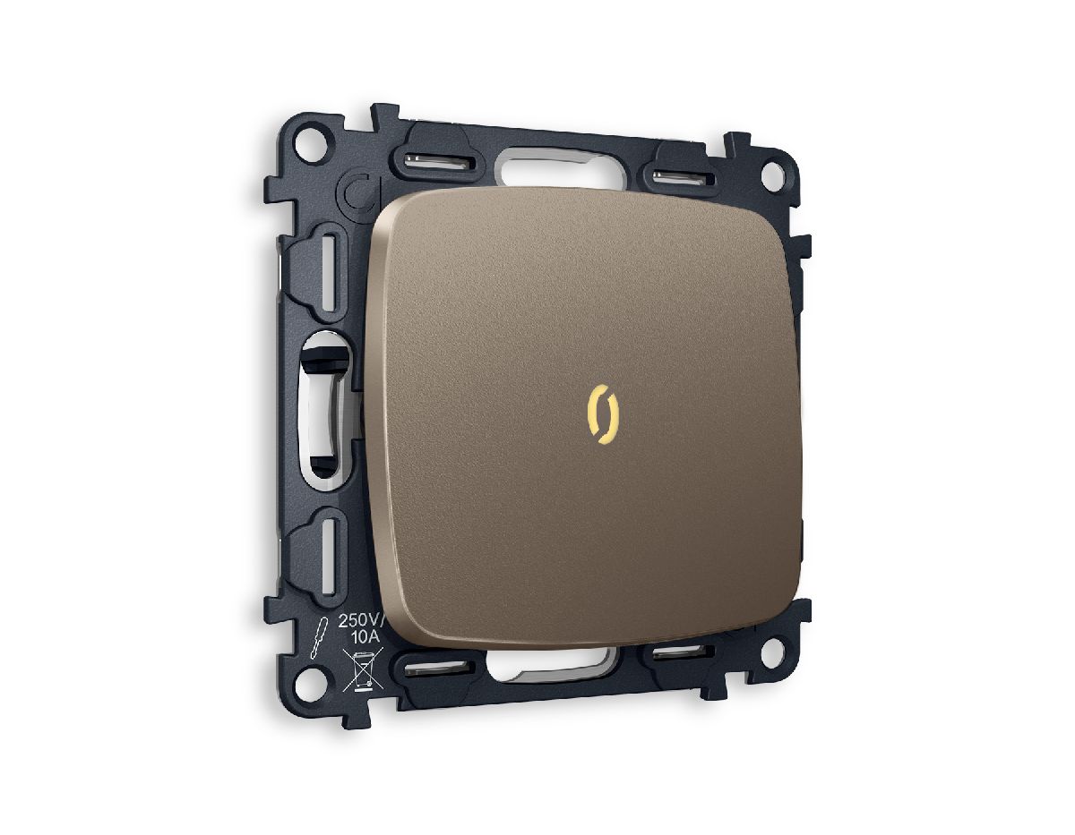 Комплект механизма 1-кл выключателя с подсветкой Ambrella Volt Omega MO632010 в Санкт-Петербурге