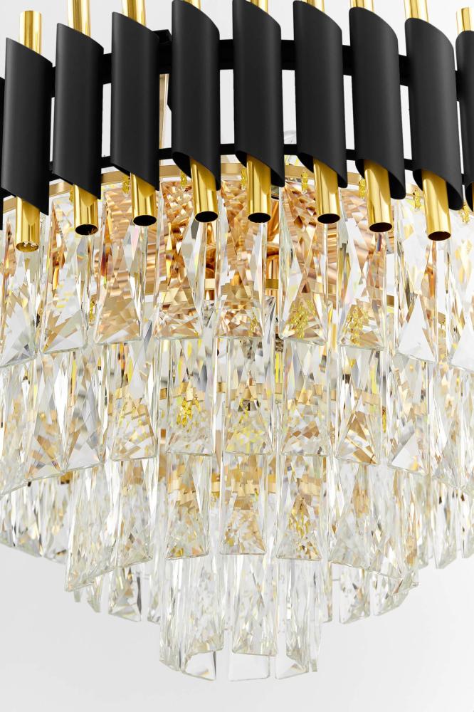 Подвесная люстра Lumina Deco Funneli LDP 6003-550 BK+F.GD в Санкт-Петербурге