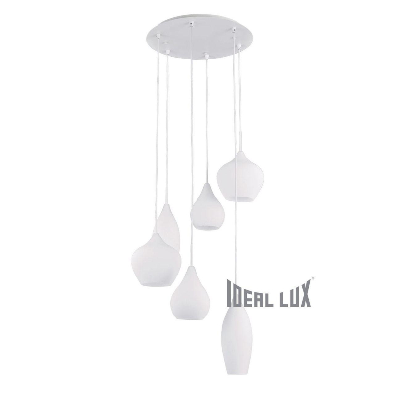 Подвесная люстра Ideal Lux Soft SP6 Bianco 087818 в #REGION_NAME_DECLINE_PP#