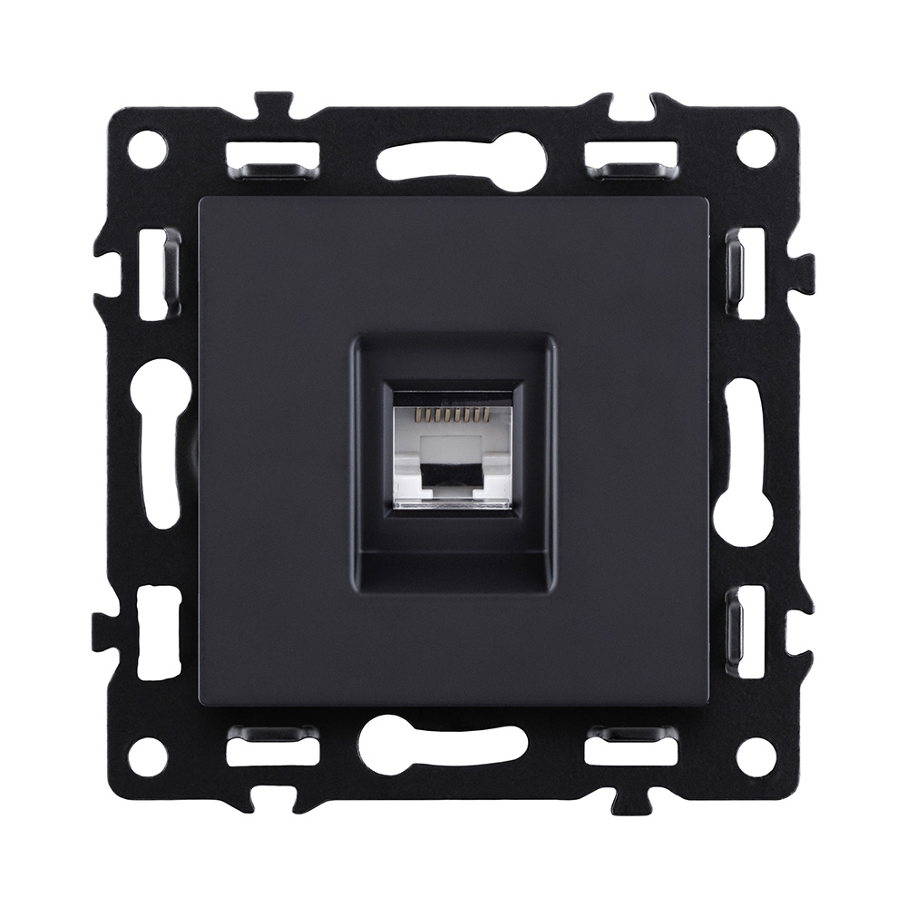 Розетка Ethernet RJ45 Cat.6, черный Kollinger Asthetik AS-017BK в #REGION_NAME_DECLINE_PP#