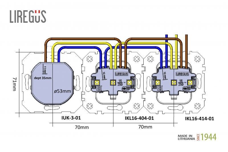 Розетка С/З+USB-зарядное устройство 3,4 А+TypeC IUK-3-01 E/Ch Liregus Epsilon 28-0358 в Санкт-Петербурге