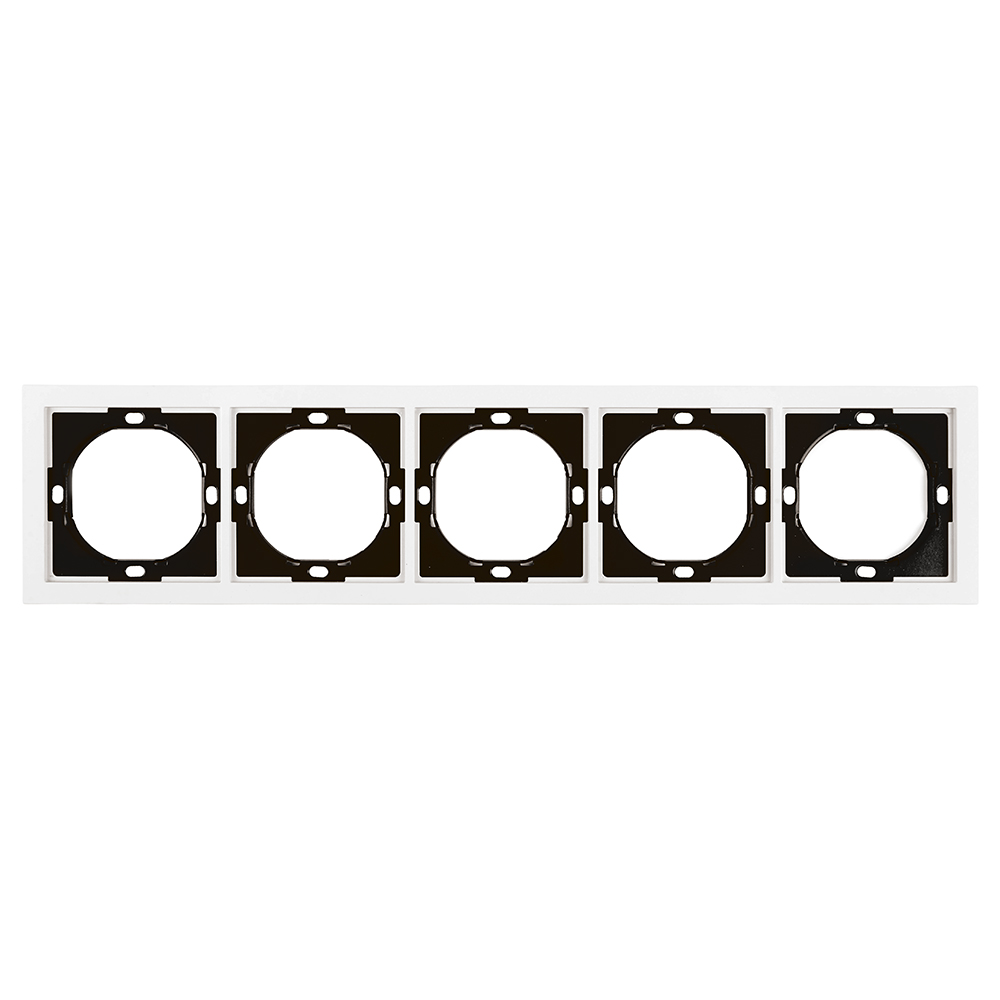 Рамка 5-местная Stekker Мия PFR00-3005-01 белая магнолия 50460 в Санкт-Петербурге