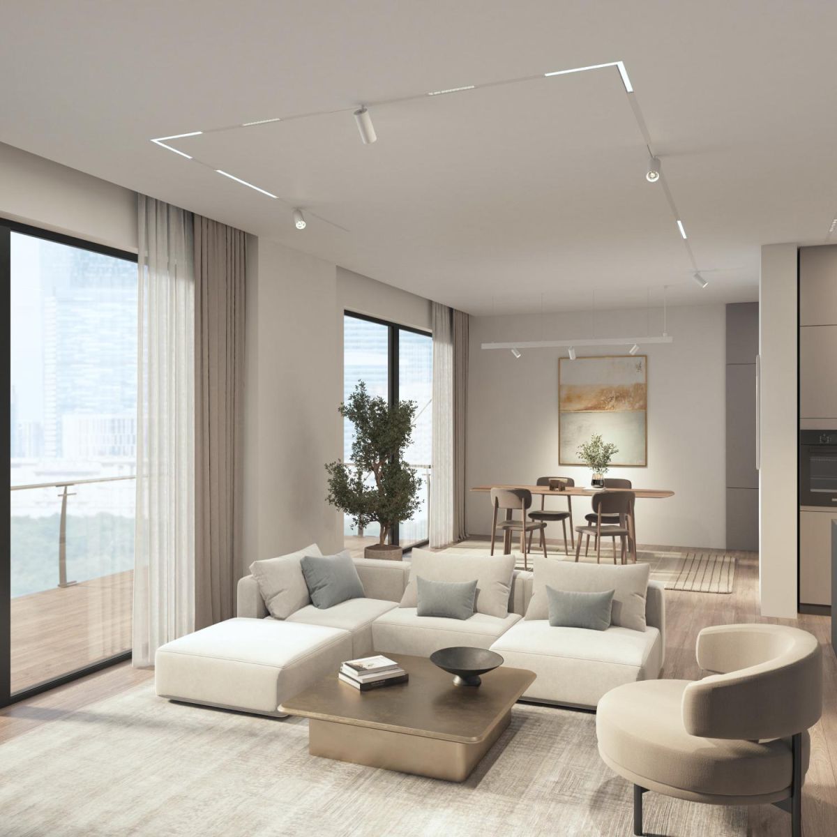 Трековый однофазный светильник Denkirs Simple Linear DK8214-WH в Санкт-Петербурге