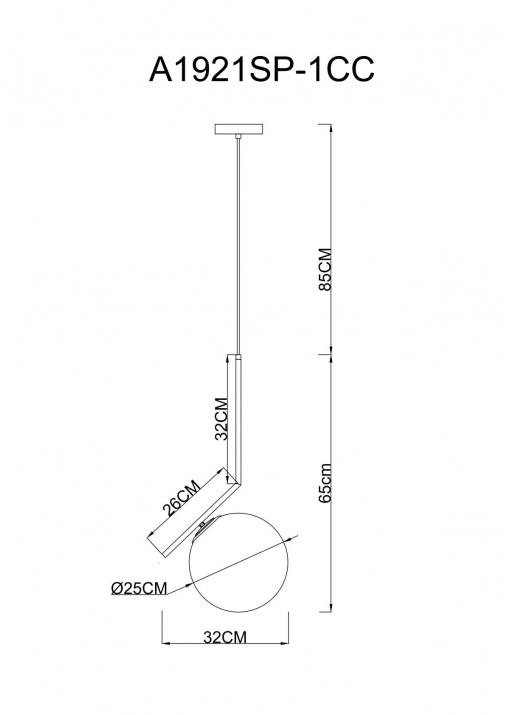 Подвесной светильник ARTE Lamp A1921SP-1CC в Санкт-Петербурге