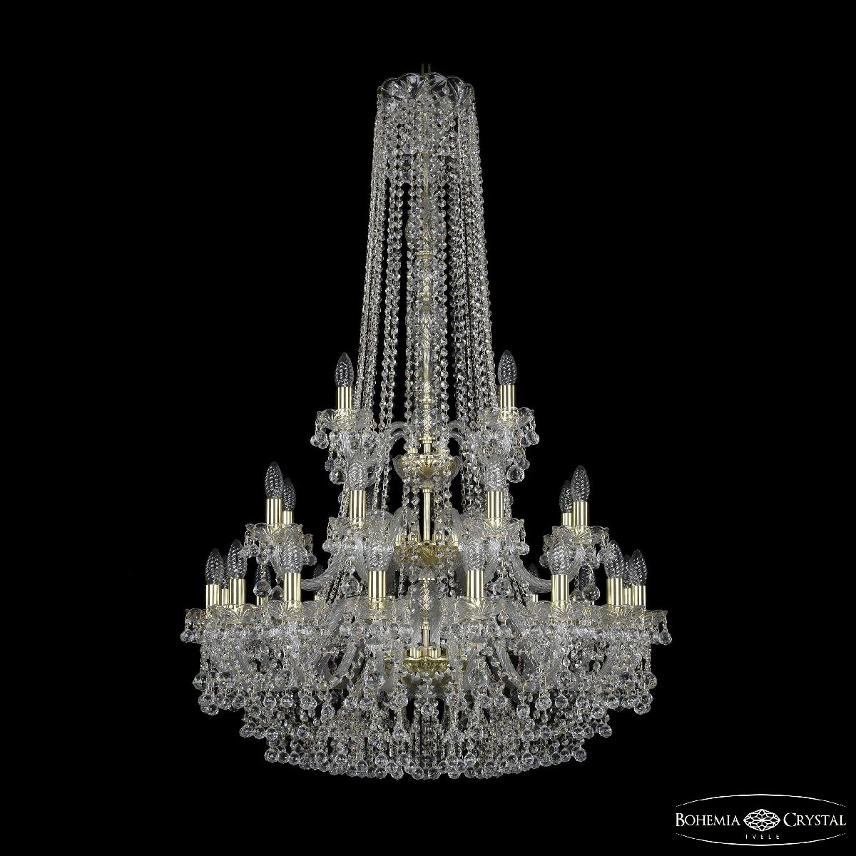 Подвесная люстра Bohemia Ivele Crystal 1409/16+8+4/300/h-130/3d G в Санкт-Петербурге