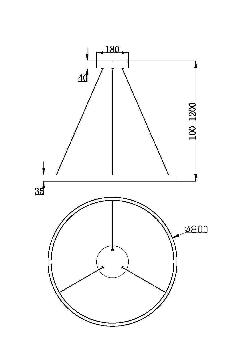 Подвесной светильник Maytoni Rim MOD058PL-L42B3K в Санкт-Петербурге