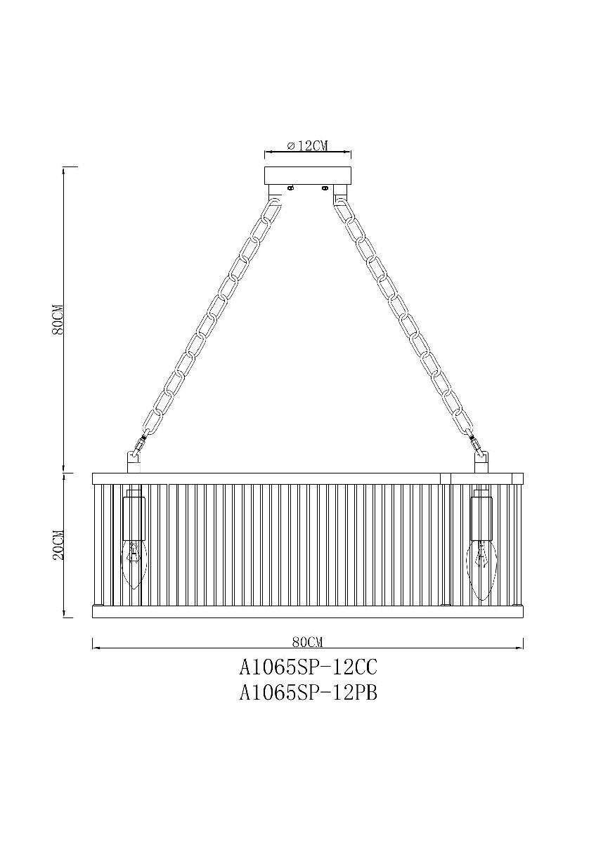 Подвесная люстра Arte Lamp Anetta A1065SP-12PB в Санкт-Петербурге