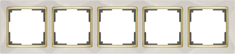 Рамка Werkel Snabb на 5 постов слоновая кость/золото WL03-Frame-05-ivory/GD 4690389083945 в Санкт-Петербурге