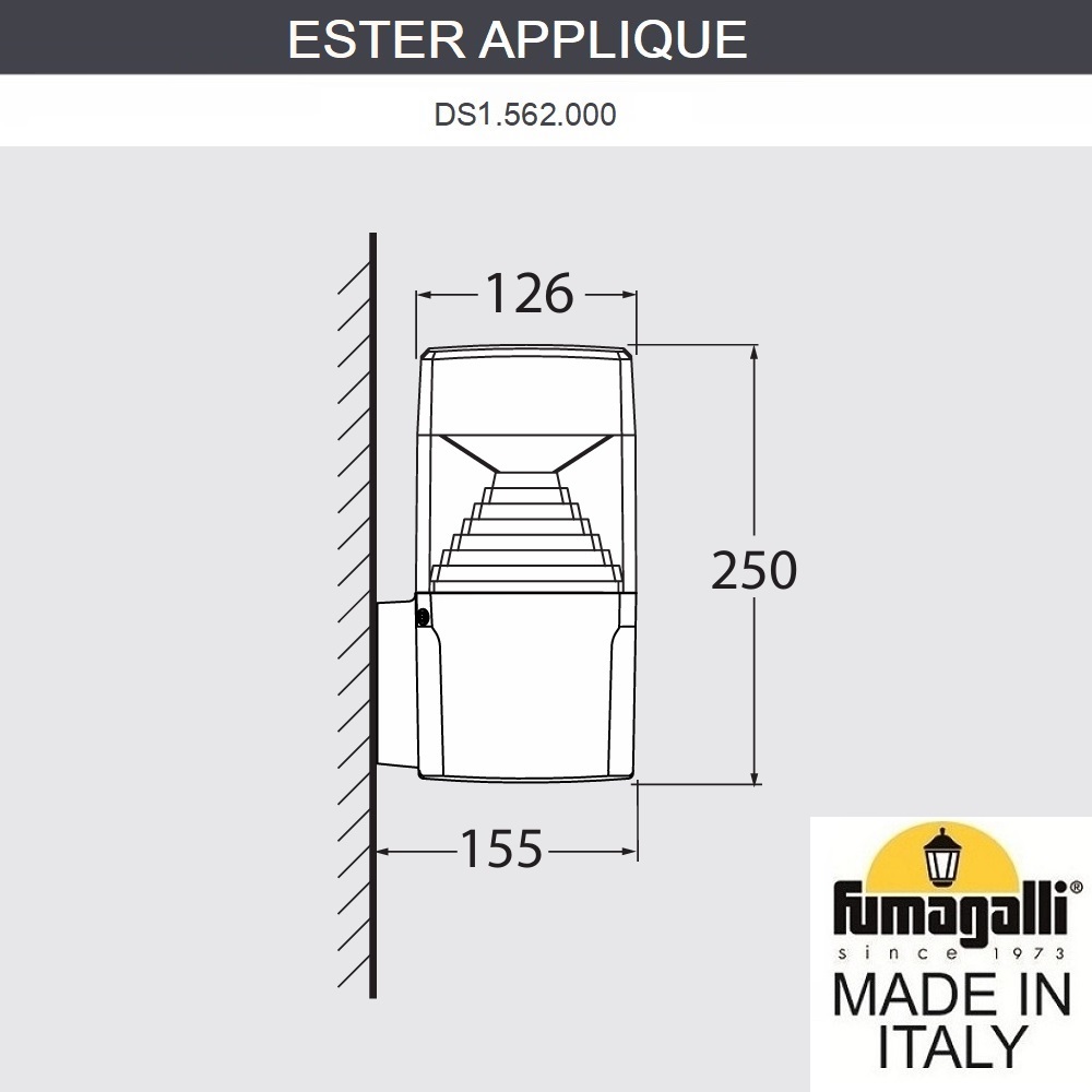 Уличный настенный светильник Fumagalli ESTER APPLIQUE DS1.562.000.WXD1L в Санкт-Петербурге
