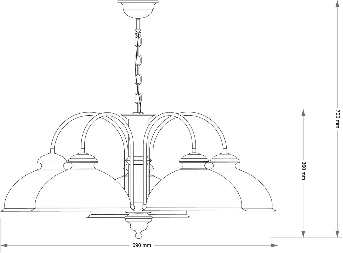 Подвесная люстра Kutek Lido LID-ZW-5 (P) в #REGION_NAME_DECLINE_PP#