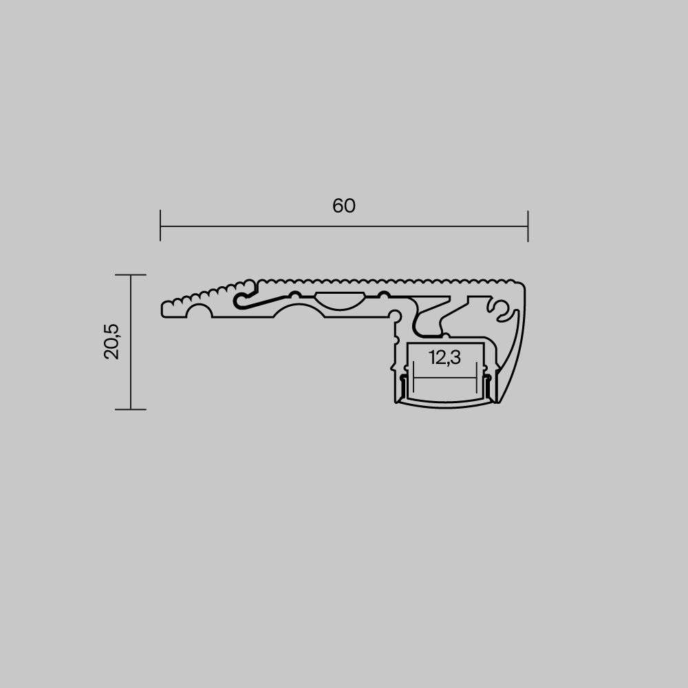Алюминиевый профиль встраиваемый в пол Maytoni Led Strip ALM-5920-S-2M 636025 в Санкт-Петербурге