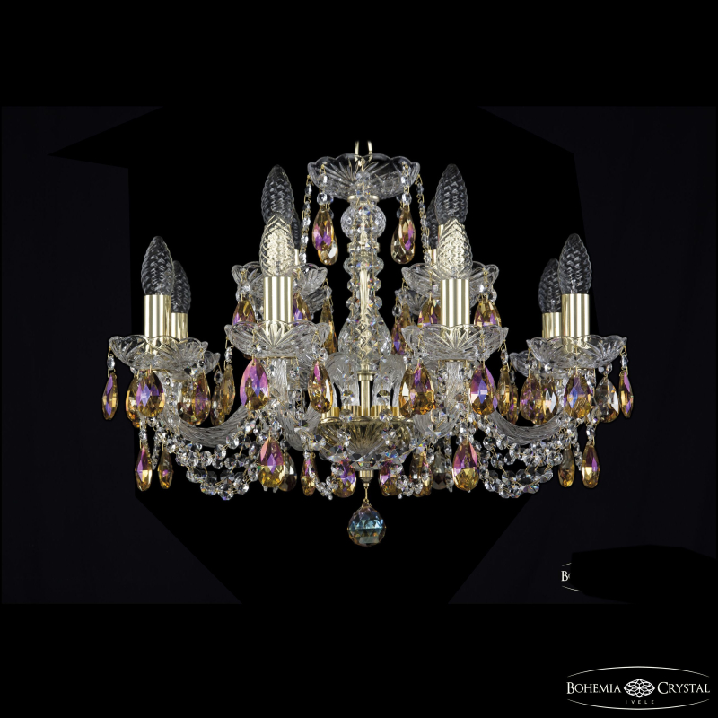 Подвесная люстра Bohemia Ivele Crystal 1402/8+4/195 G K777 в Санкт-Петербурге