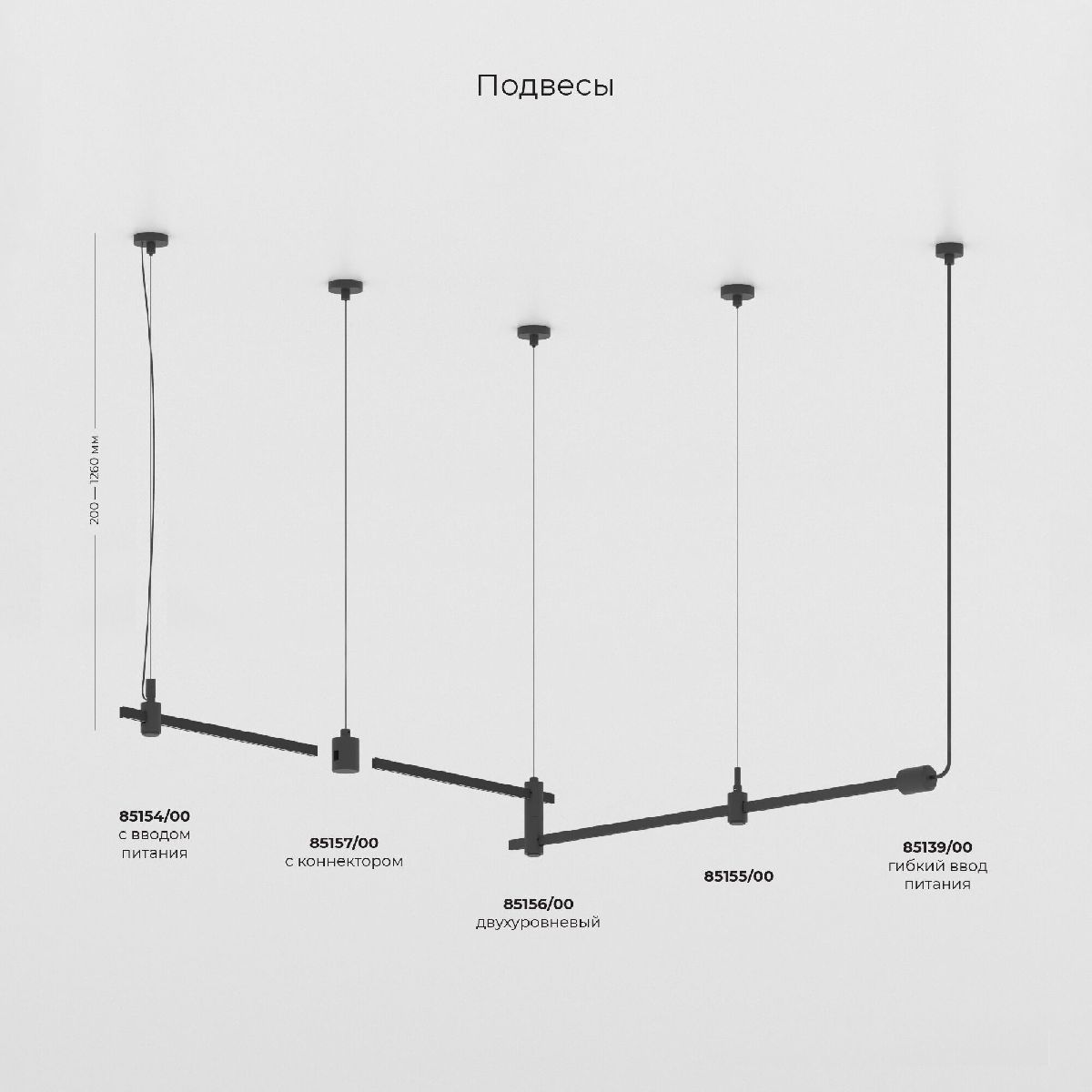 Подвесной комплект с вводом питания Elektrostandard Esthetic Magnetic 4690389202377 85154/00 a065438 в Санкт-Петербурге