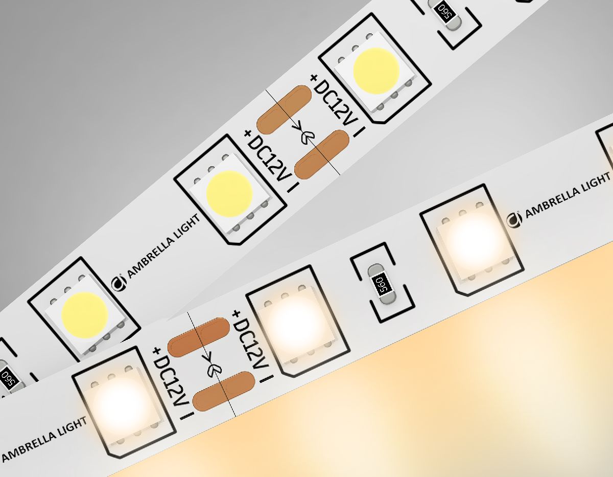 Светодиодная лента Ambrella Light LED Strip 12В 5050 14,4Вт/м 3000K 5м IP20 GS2001 в Санкт-Петербурге