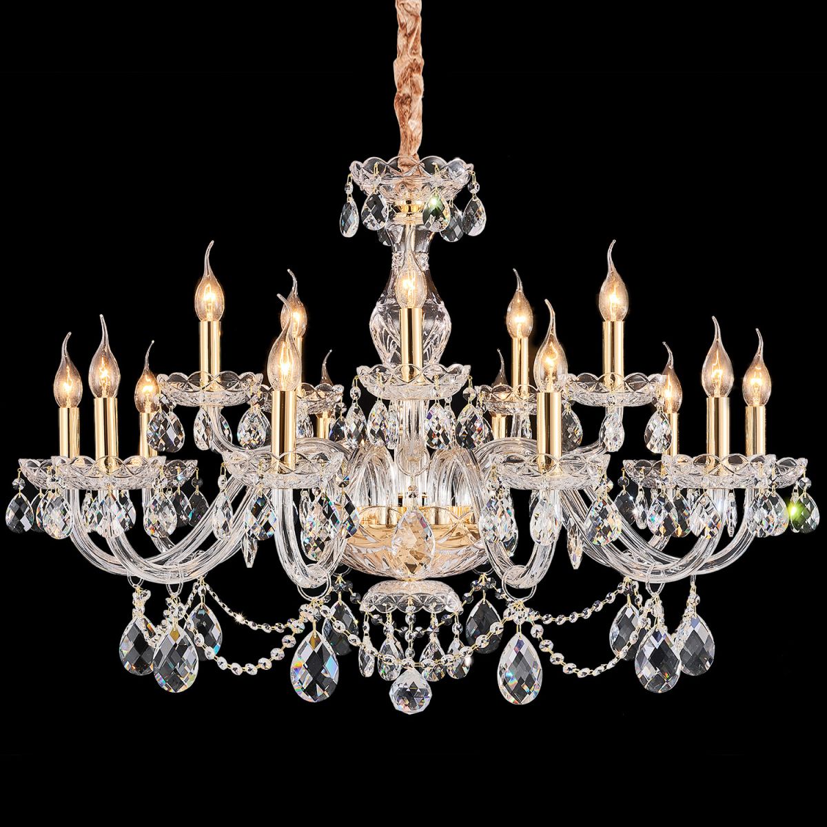 Подвесная люстра ILLUMICO IL2066-10+5PBC-25 ELITE в Санкт-Петербурге