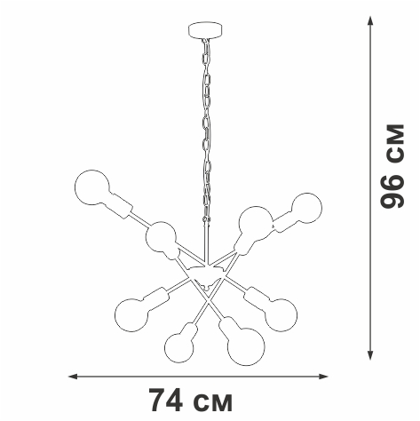 Подвесная люстра Vitaluce V4750-1/8 в Санкт-Петербурге