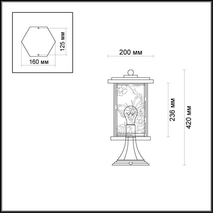 Уличный светильник Odeon Light Papion 4038/1B в Санкт-Петербурге