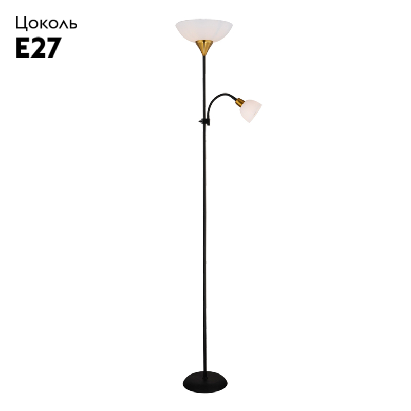 Торшер Arte Lamp Duetto A9569PN-2BK в #REGION_NAME_DECLINE_PP#