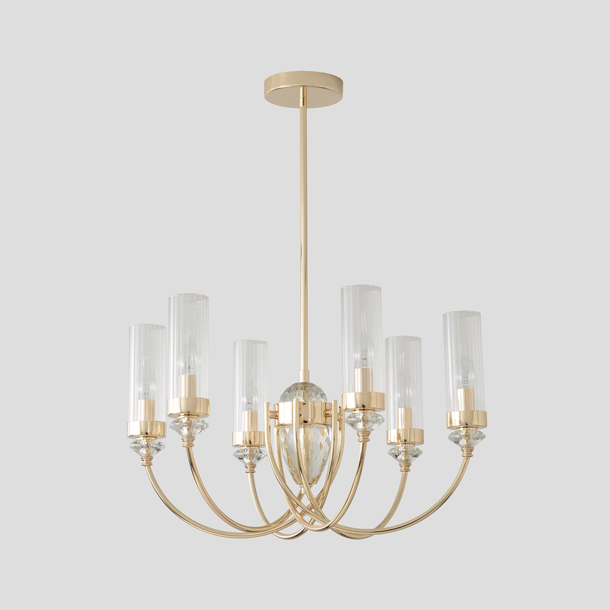 Люстра на штанге Crystal Lux SECRET SP6 GOLD в Санкт-Петербурге