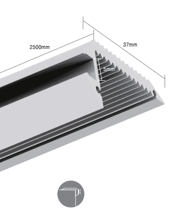 Профиль алюминиевый DesignLed STEP 3819B 001501 в Санкт-Петербурге