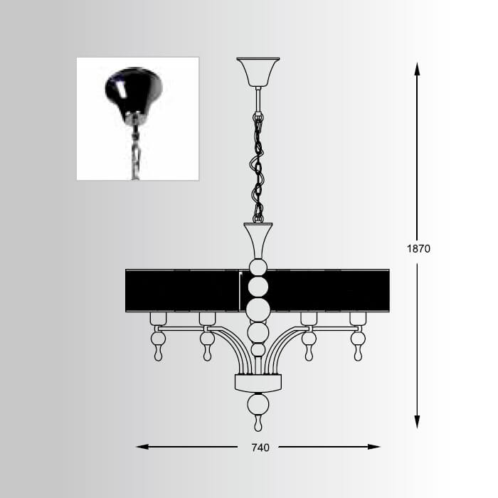 Подвесная люстра Zumaline JEWELLERY P1550-05A-F4B3 в Санкт-Петербурге