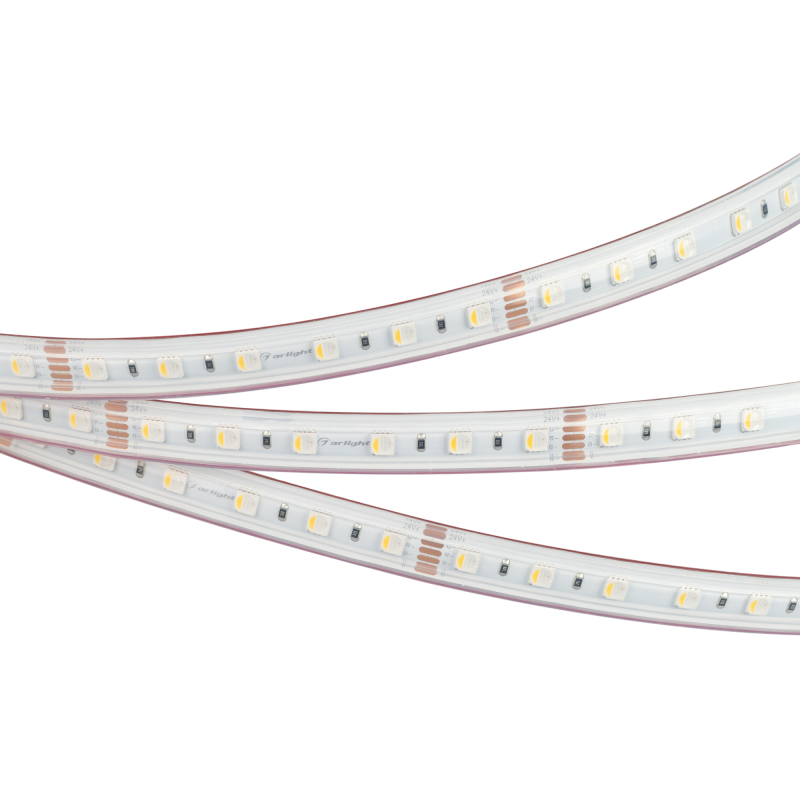 Светодиодная лента Arlight RTW-PS-B60-14mm 24V RGBW-White-4-in-1 (19.2 W/m, IP67, 5060, 5m) 034186 в Санкт-Петербурге