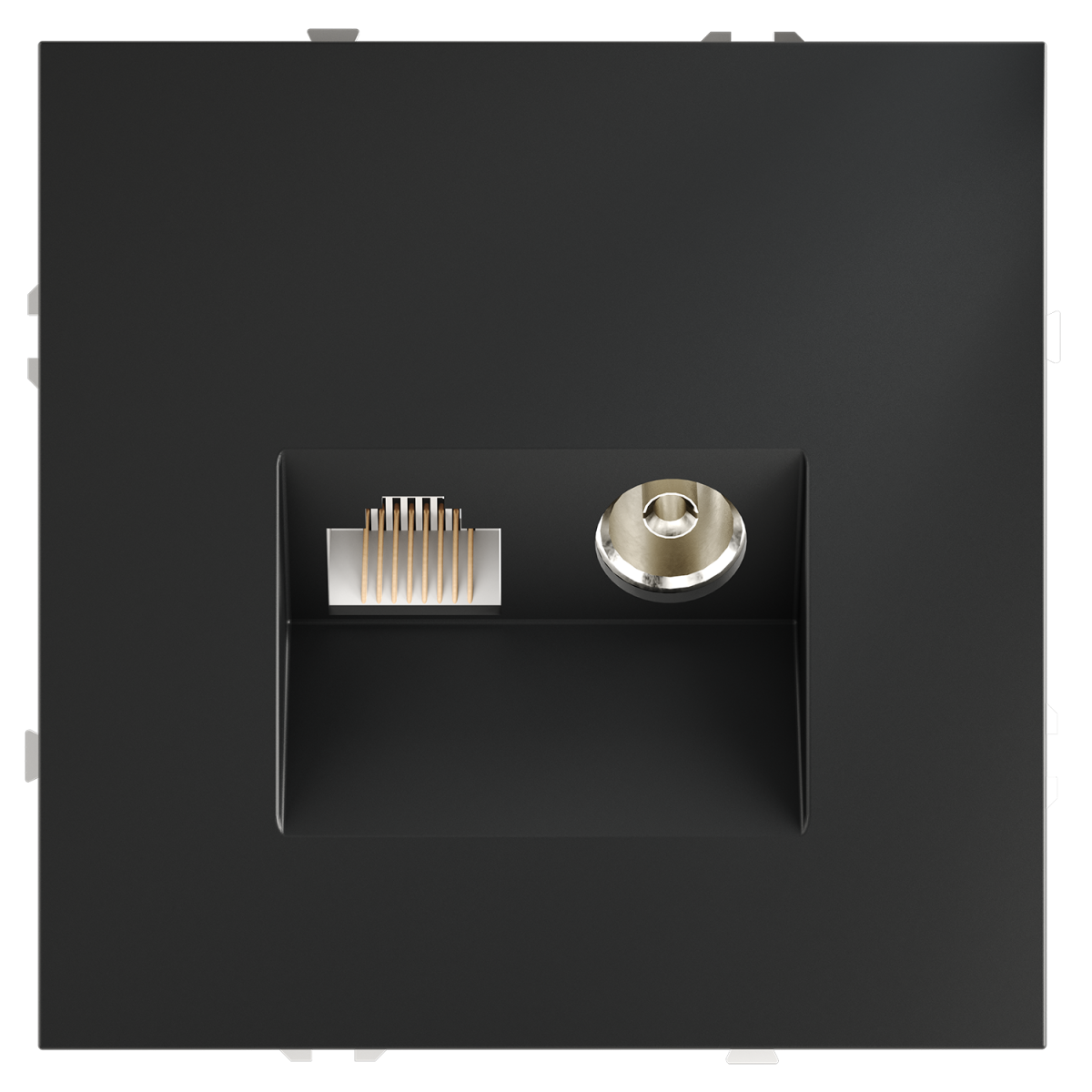 Розетка телевизионная встраиваемая Voltum S70 TV+RJ45 кат. 6, (графит) VLS060707 в #REGION_NAME_DECLINE_PP#