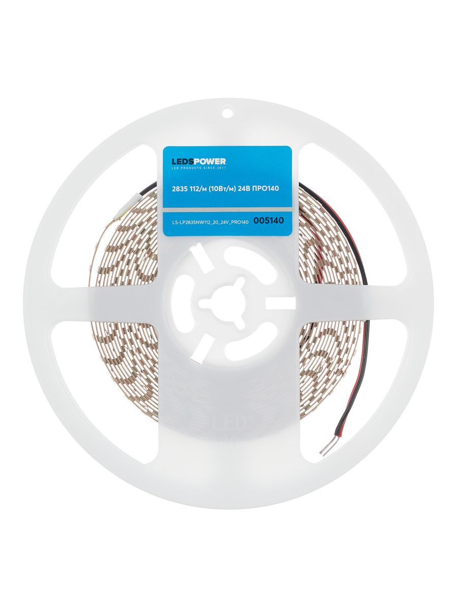 Светодиодная лента LEDS POWER 2835 112/м (10Вт/м) 24В нейтральная, серия ПРО140 005140 в #REGION_NAME_DECLINE_PP#