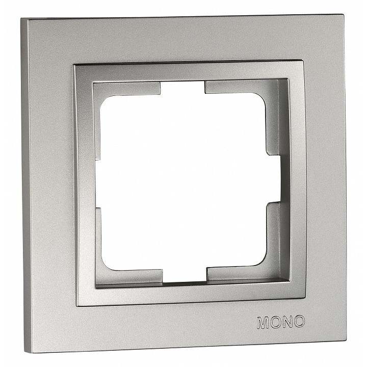 Рамка на 1 пост Mono Electric Despina серебро 102-210000-160 в Санкт-Петербурге
