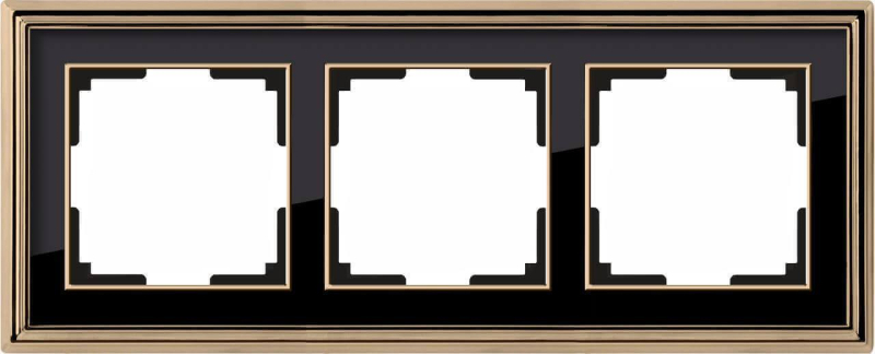 Рамка Werkel Palacio на 3 поста золото/черный WL17-Frame-03 4690389103681 в #REGION_NAME_DECLINE_PP#