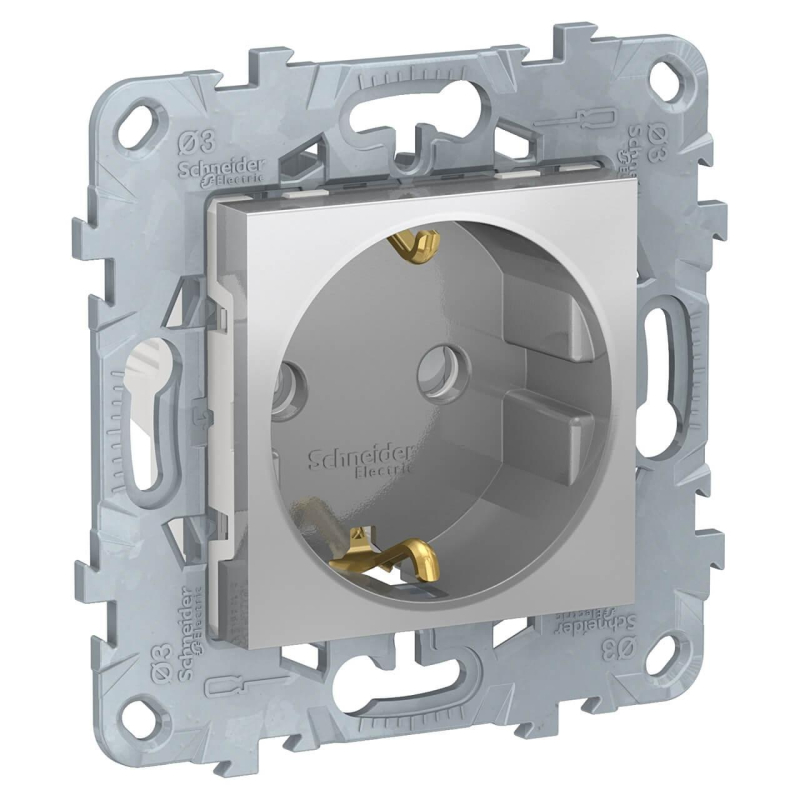 Розетка Schneider Electric Unica New с/з со шторками 16A 250V NU503730 в Санкт-Петербурге