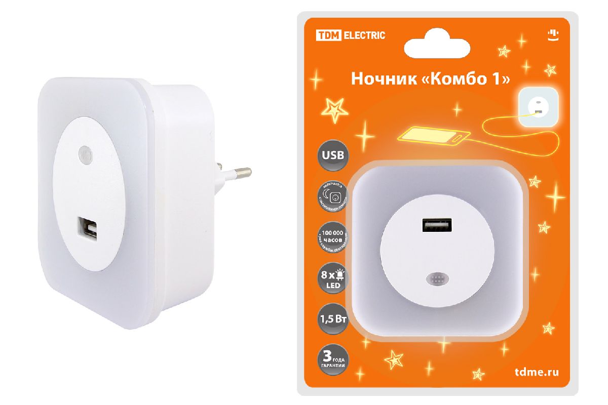 Светильник-ночник TDM Electric Комбо 1 SQ0357-0027 в Санкт-Петербурге