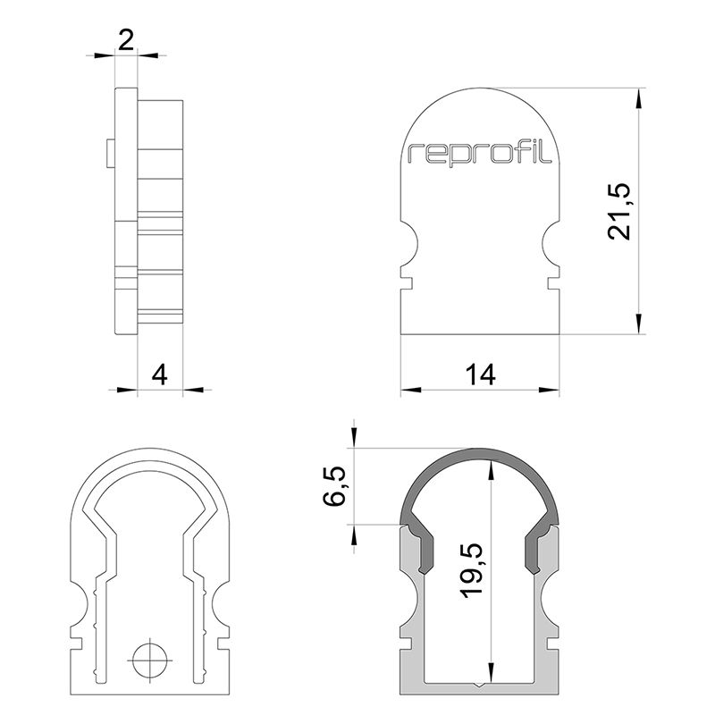 Торцевая заглушка (2 шт.) Deko-Light R-AU-02-08 979600 в Санкт-Петербурге