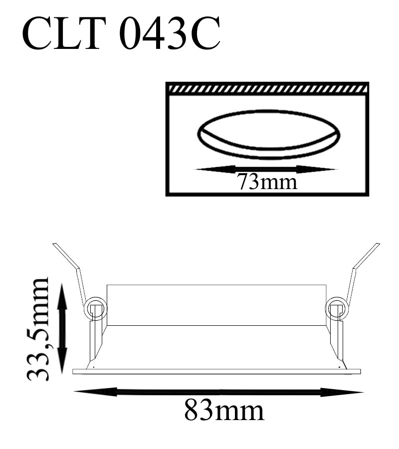 Встраиваемый светильник Crystal Lux CLT 043C BL в Санкт-Петербурге