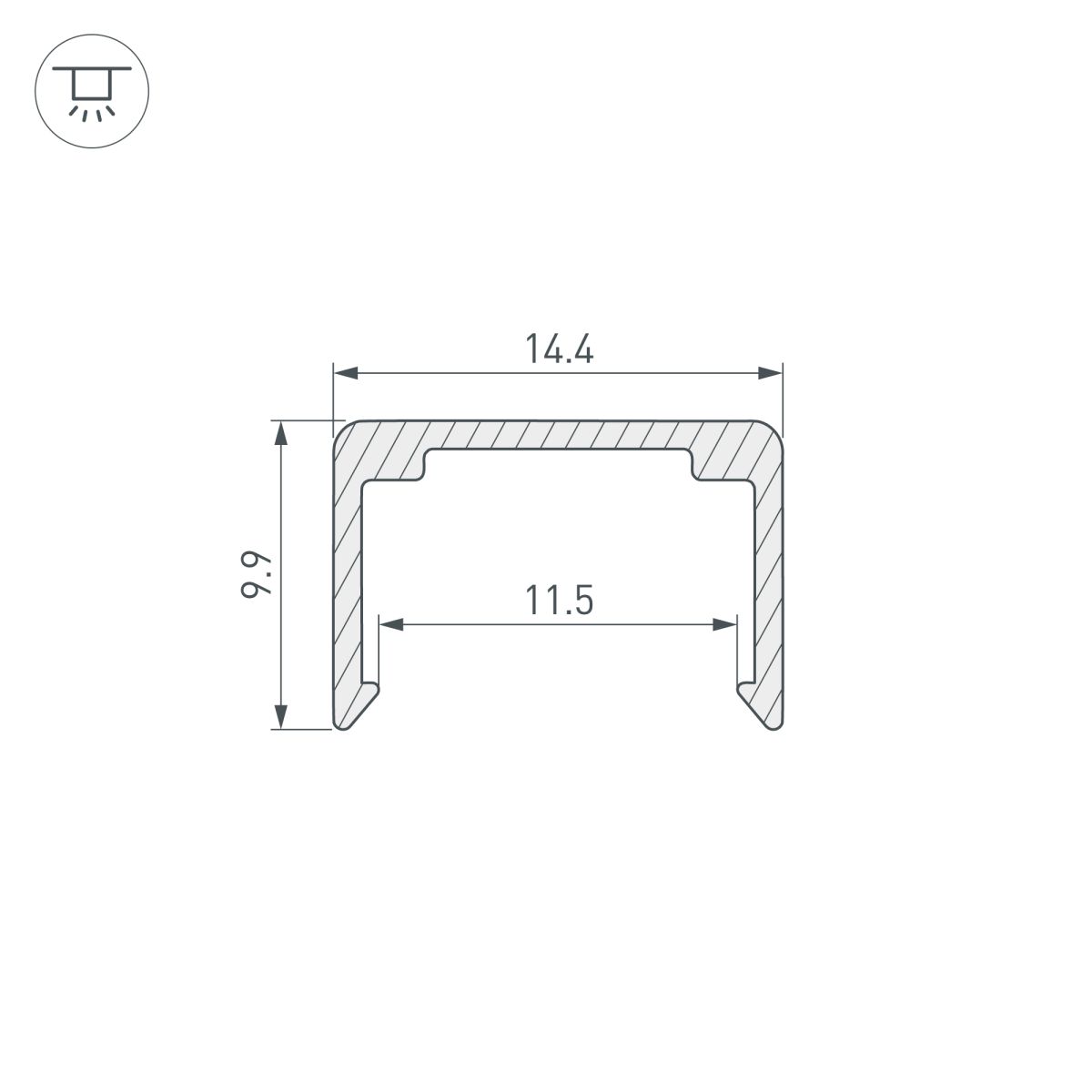 Профиль Arlight WPH-FLEX-1212-1000 ANOD (Алюминий) 062505 в Санкт-Петербурге