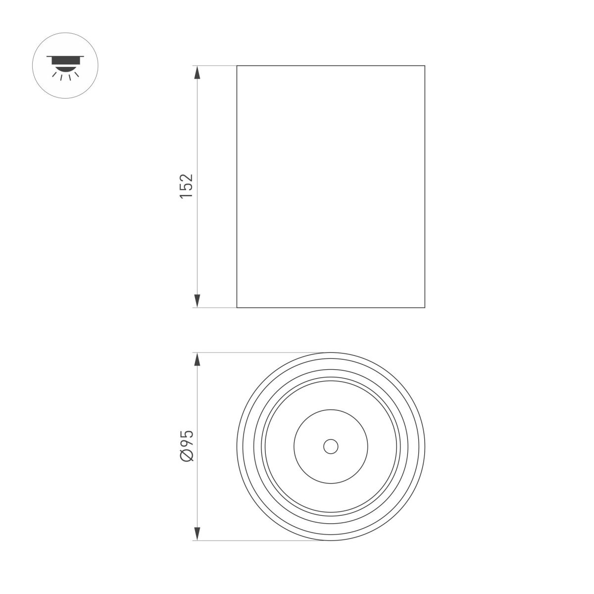Накладной светильник Arlight SP-SALT-R95-20W Day4000 (WH-BK, 40 deg, 230V) 056740 в Санкт-Петербурге