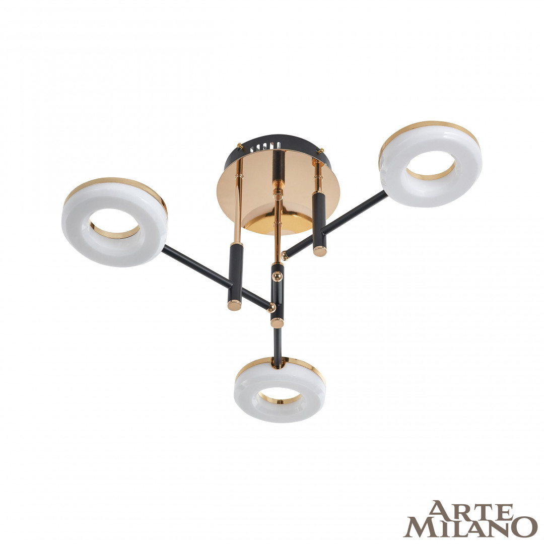Потолочная люстра Arte Milano Ferrara 272999/3 BK/GD в #REGION_NAME_DECLINE_PP#