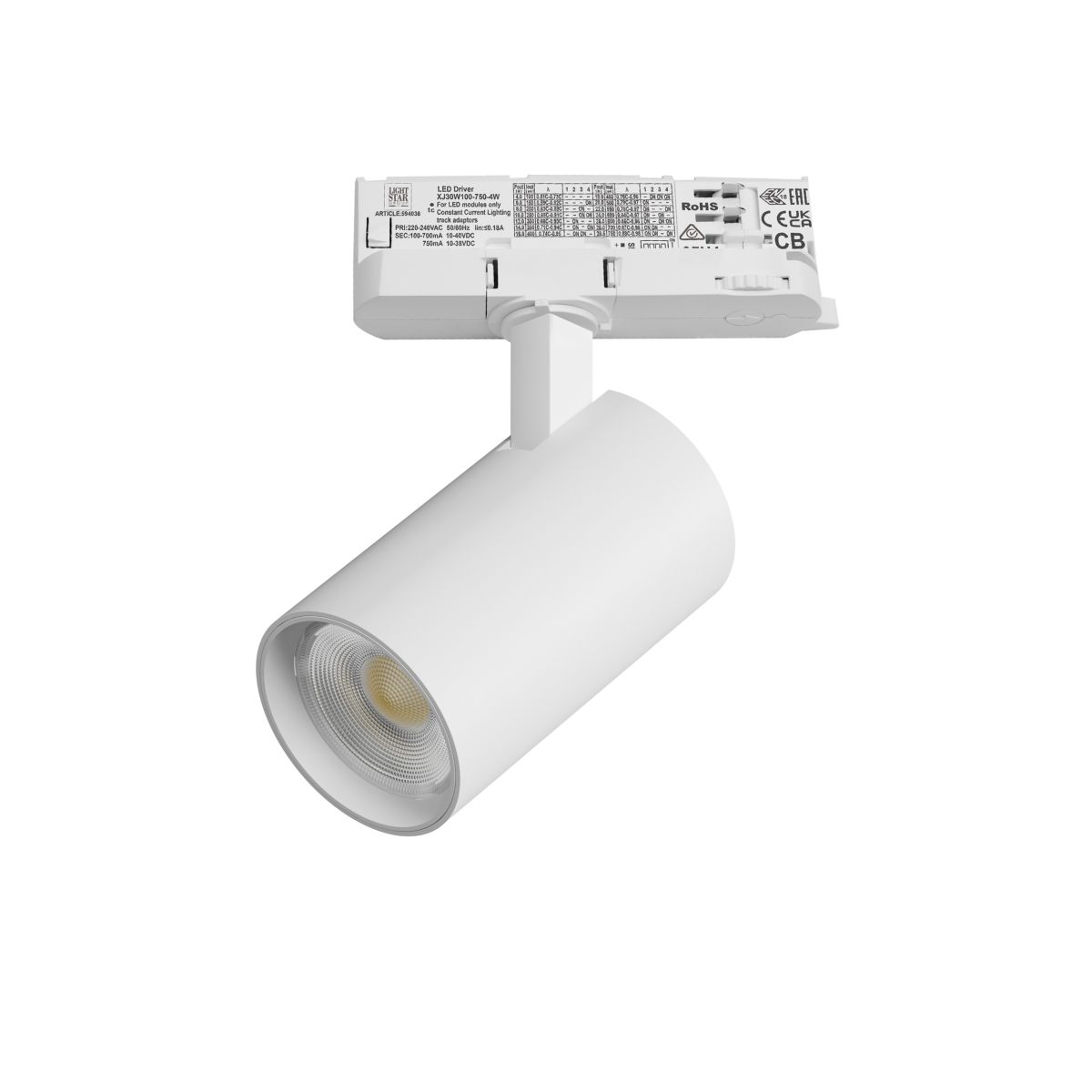 Трековый трехфазный светильник Quattro LED с адаптером Lightstar Alta Base A5136QT в Санкт-Петербурге